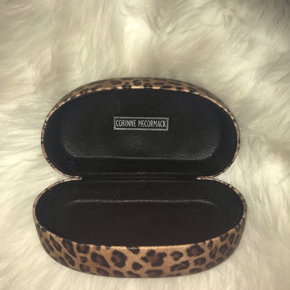 Leopard print sunglasses case. Gently used.